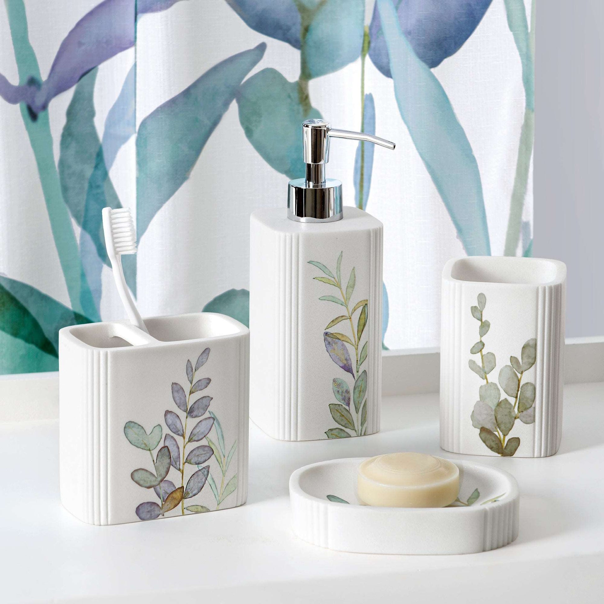 Botanical 4-Piece Bathroom Accessory Set