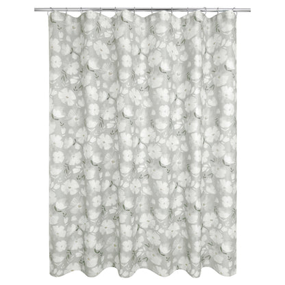 Monotone Floral Grey Shower Curtain - Allure Home Creation