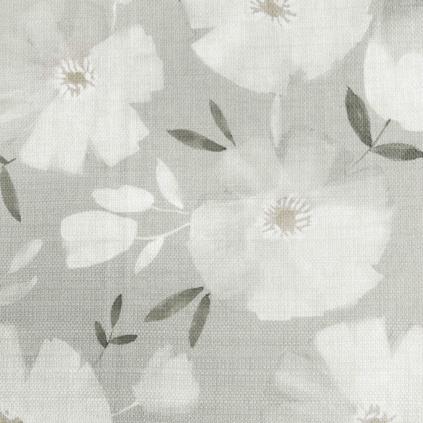 Monotone Floral Grey Shower Curtain - Allure Home Creation