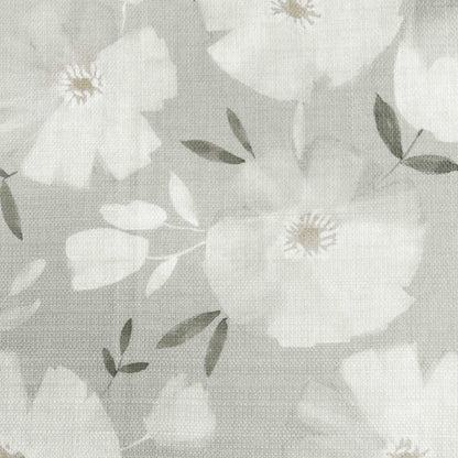 Monotone Floral Grey Shower Curtain - Allure Home Creation