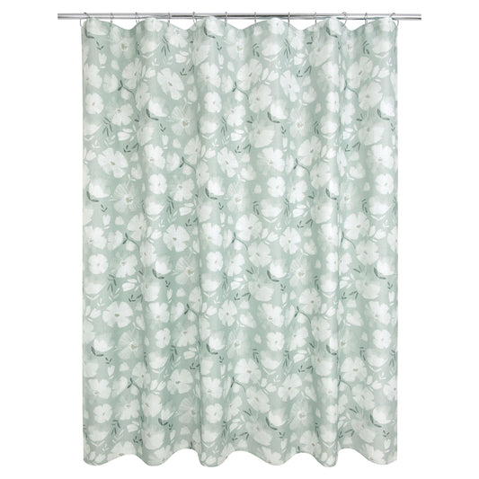 Monotone Floral Sage Shower Curtain - Allure Home Creation