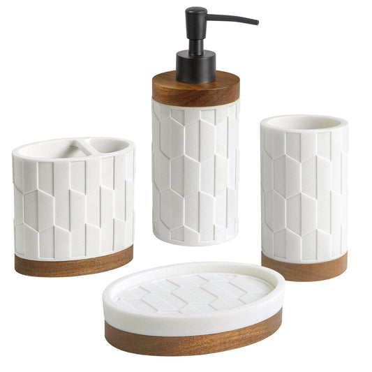 Sarasota 4-Piece Bathroom Accessory Set - Allure Home Creation