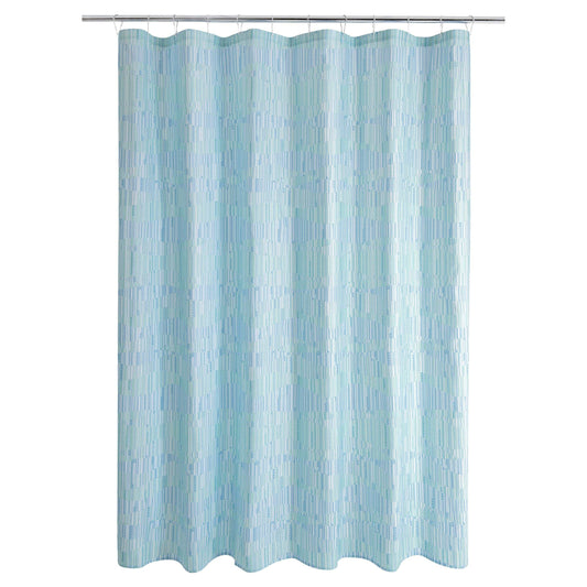 Stripey Wave Blue Shower Curtain - Allure Home Creation