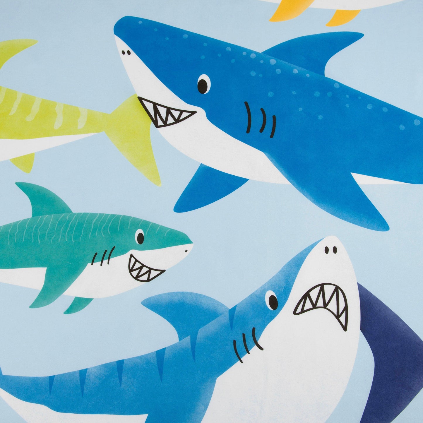 Colorful Sharks Shower Curtain - Allure Home Creation