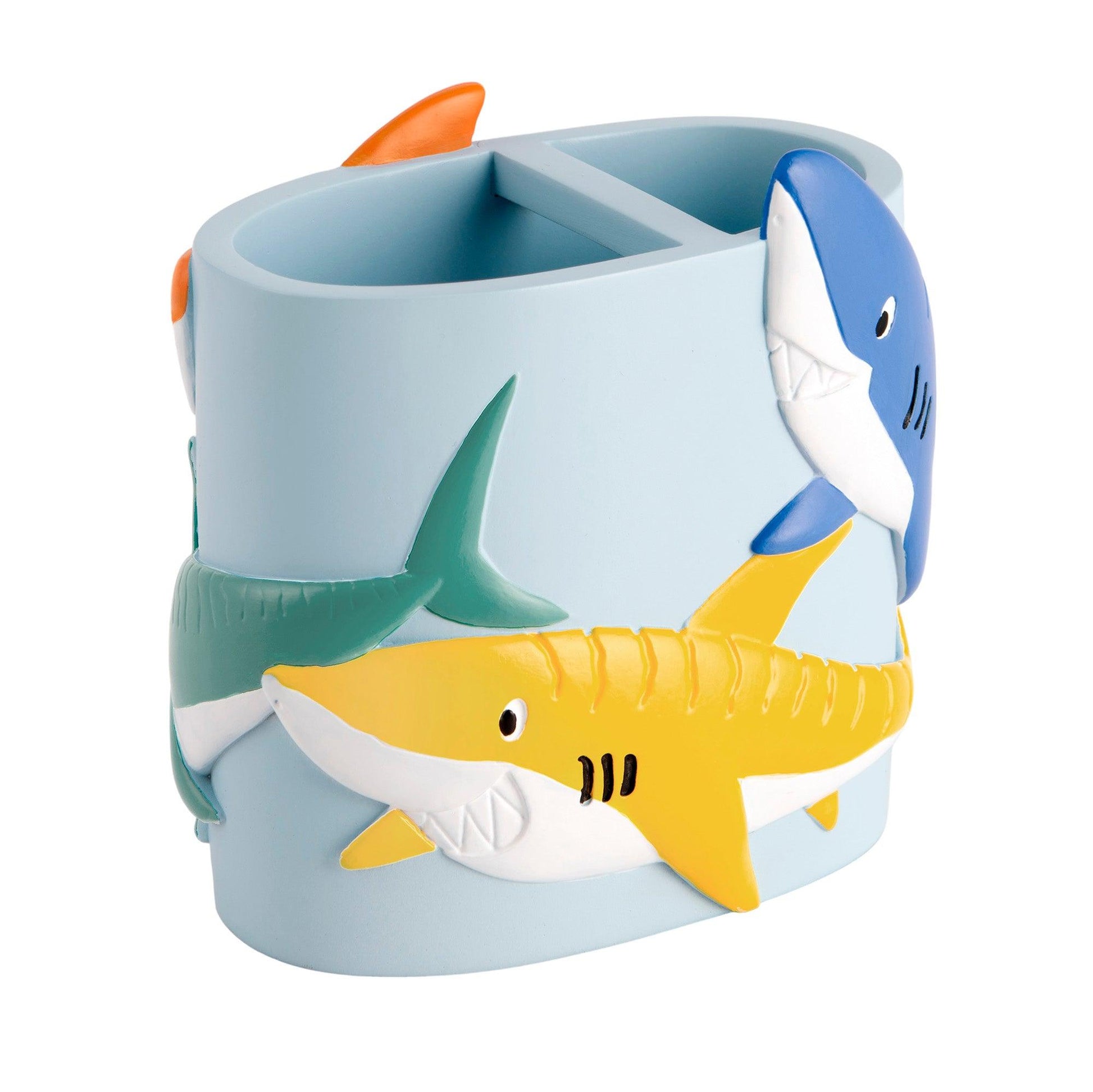 Colorful Sharks 4-Piece Bathroom Accessory Set - Allure Home Creation