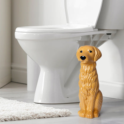 Golden Retriever Toilet Brush Holder and Brush Set