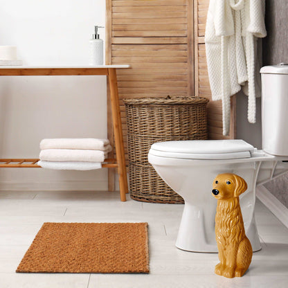 Golden Retriever Toilet Brush Holder and Brush Set