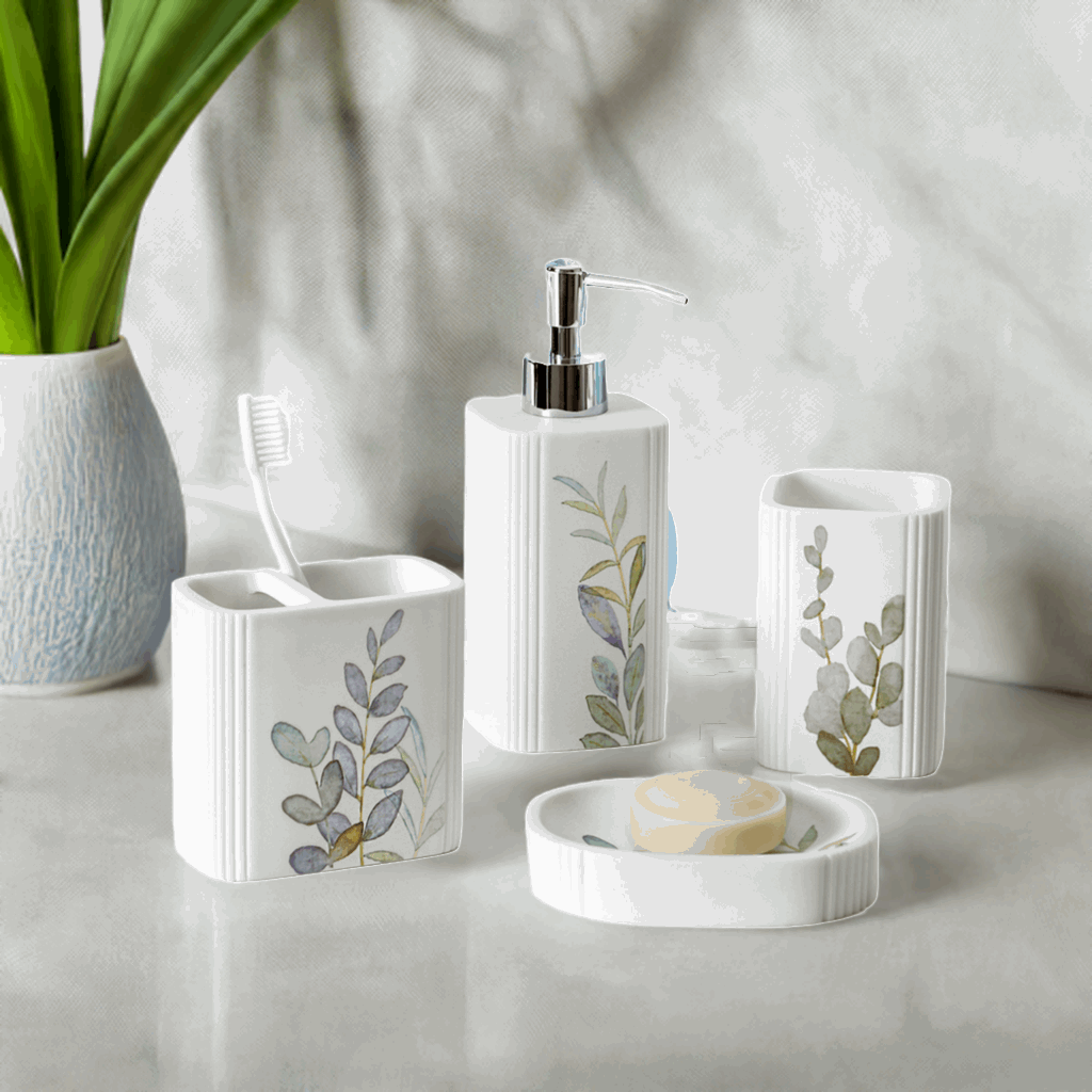 Botanical 4-Piece Bathroom Accessory Set