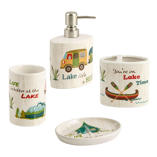 Lake Holiday 4-Piece Bathroom Accessory Set