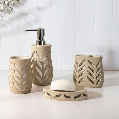 Leafy 4-Piece Bathroom Accessory Set - Allure Home Creation