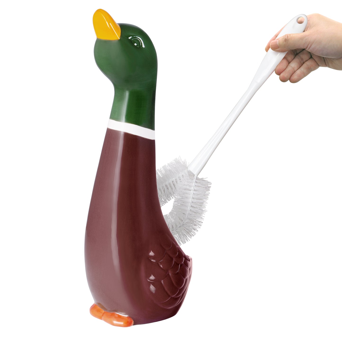 Mallard Toilet Brush Holder and Brush Set