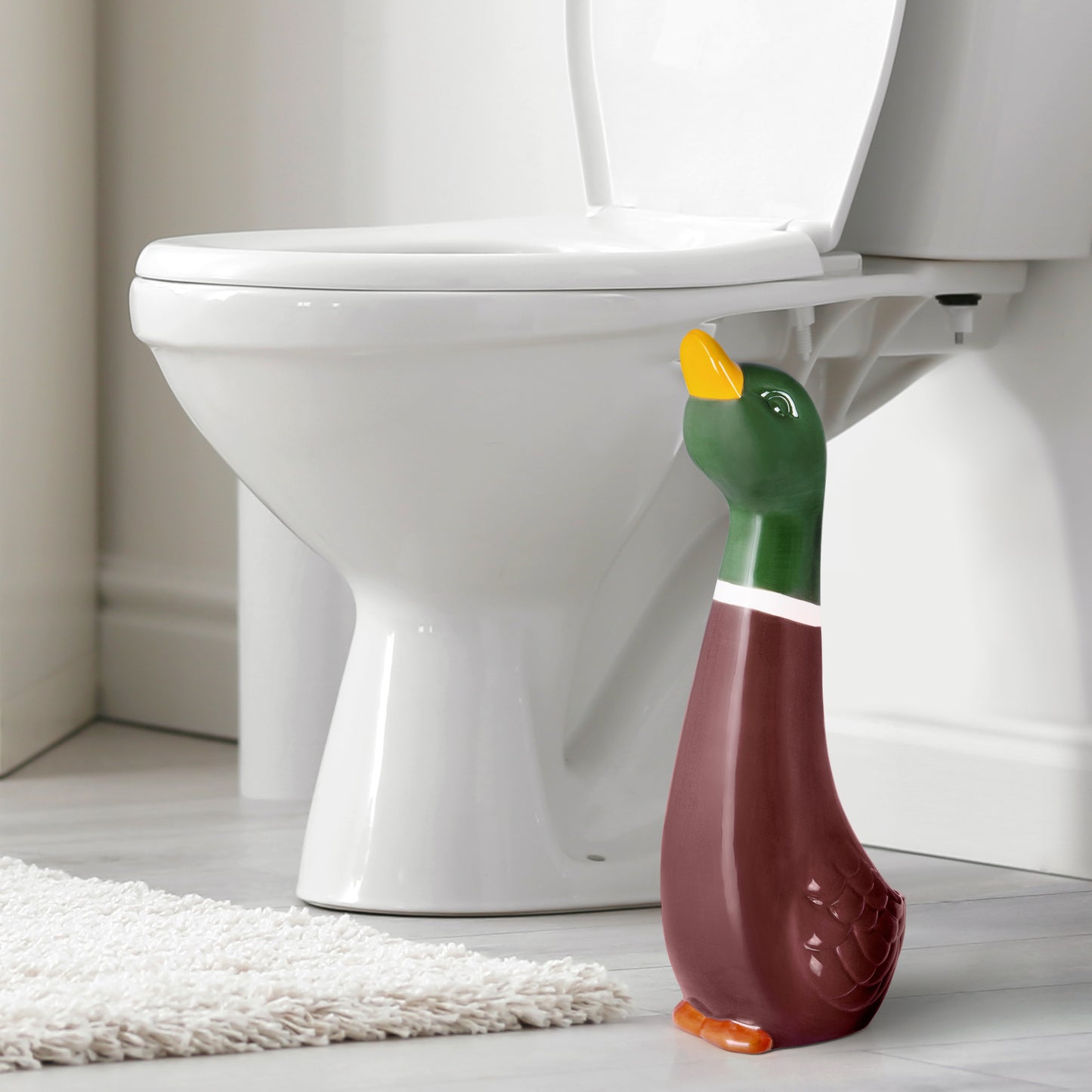 Mallard Toilet Brush Holder and Brush Set