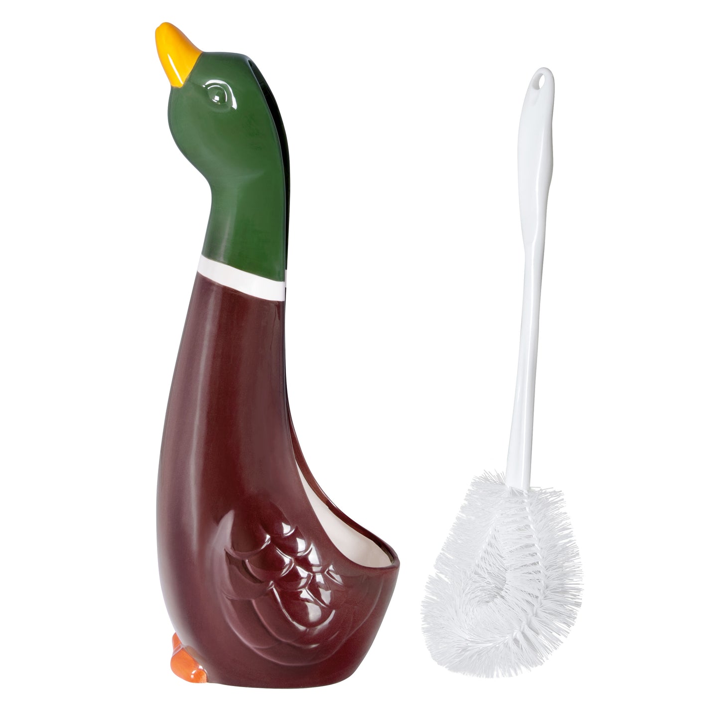 Mallard Toilet Brush Holder and Brush Set