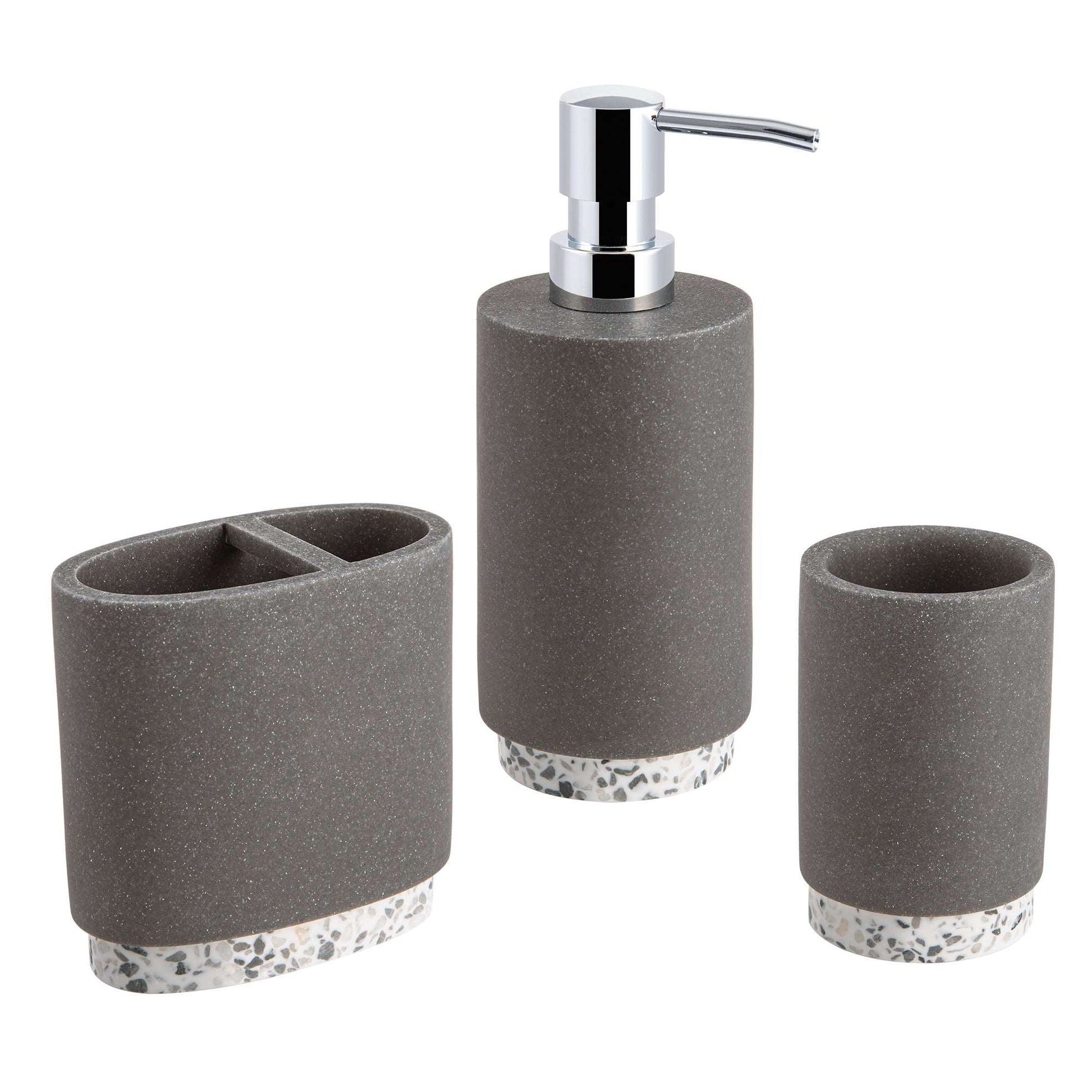 Marcello Stone 3-Piece Bathroom Accessory Set