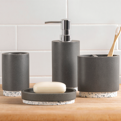 Marcello Stone 4-Piece Bathroom Accessory Set