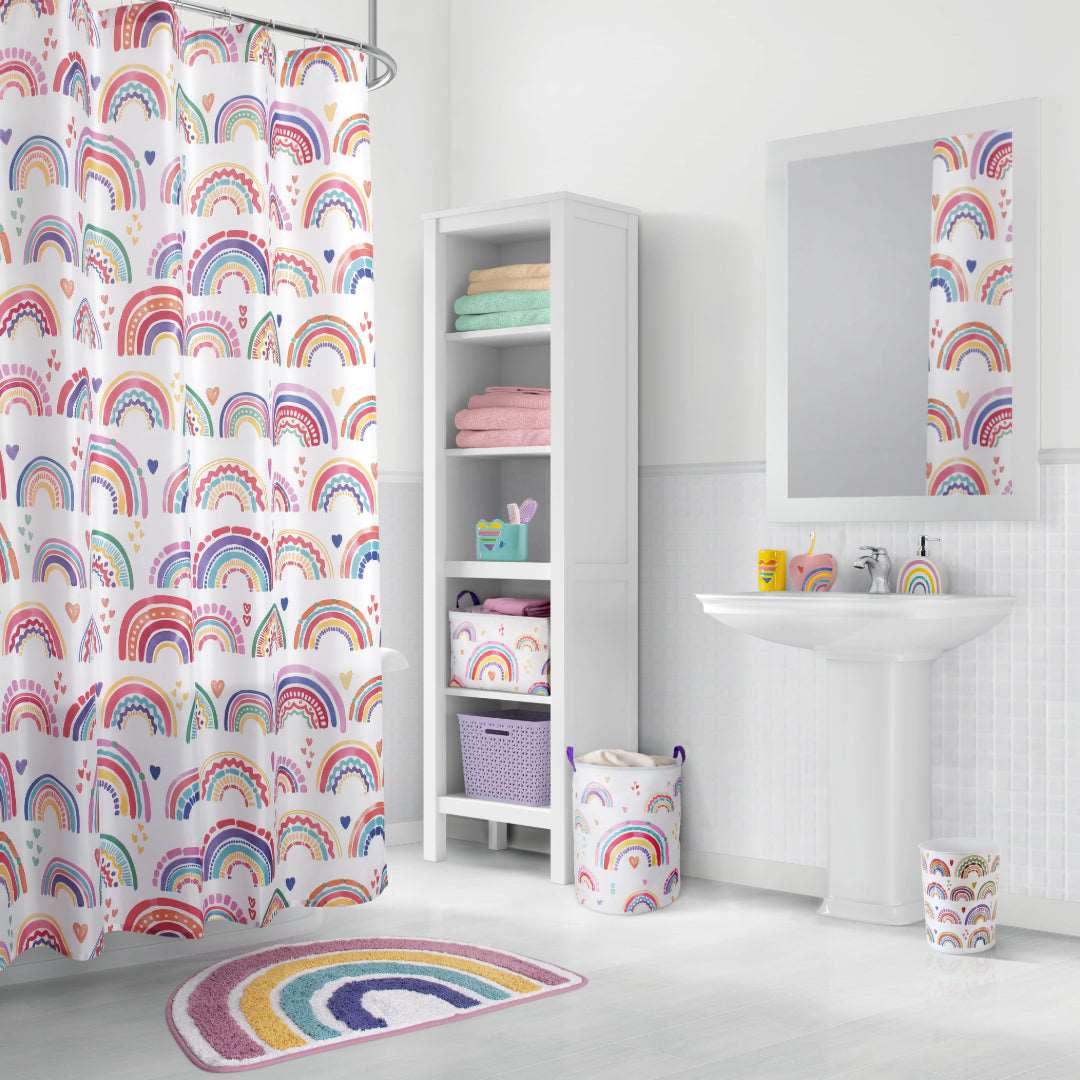 Rainbow Hearts 7-Piece Bath Set