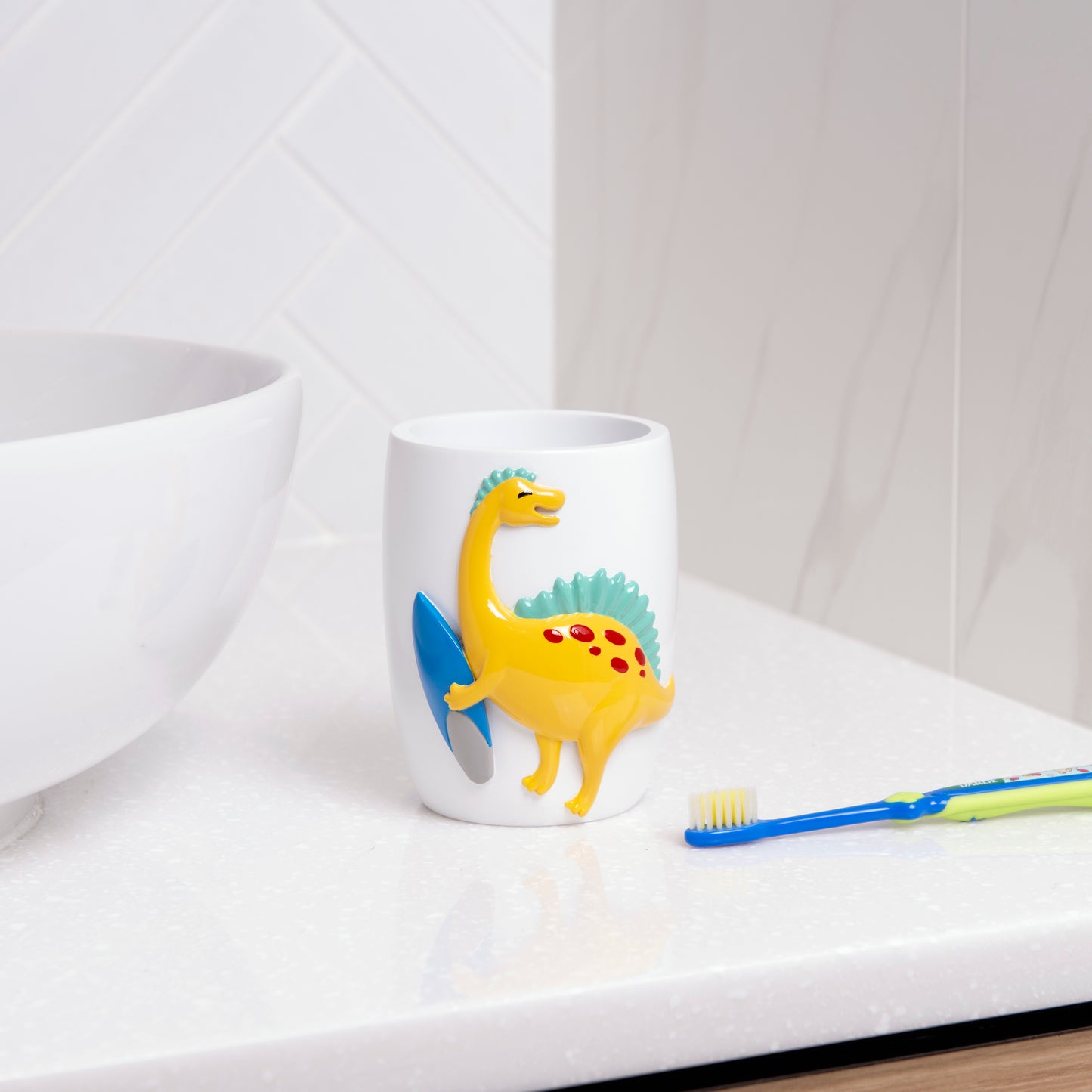 Surfin' Dino 3-Piece Bathroom Accessory Set