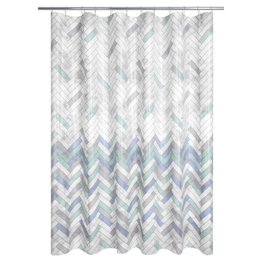 Zig Zag Tile PEVA Shower Curtain - Allure Home Creation